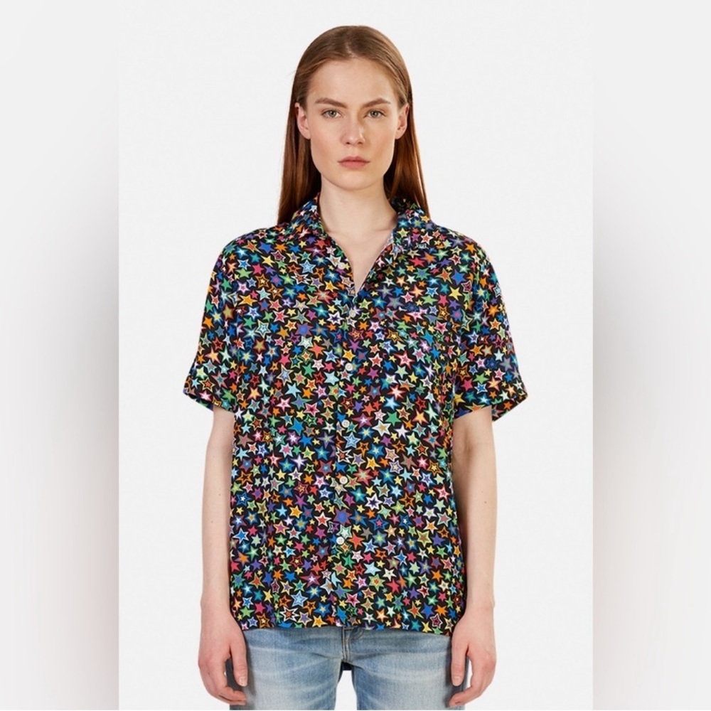 R13 Multicolor Stars Button Down shirt Medium